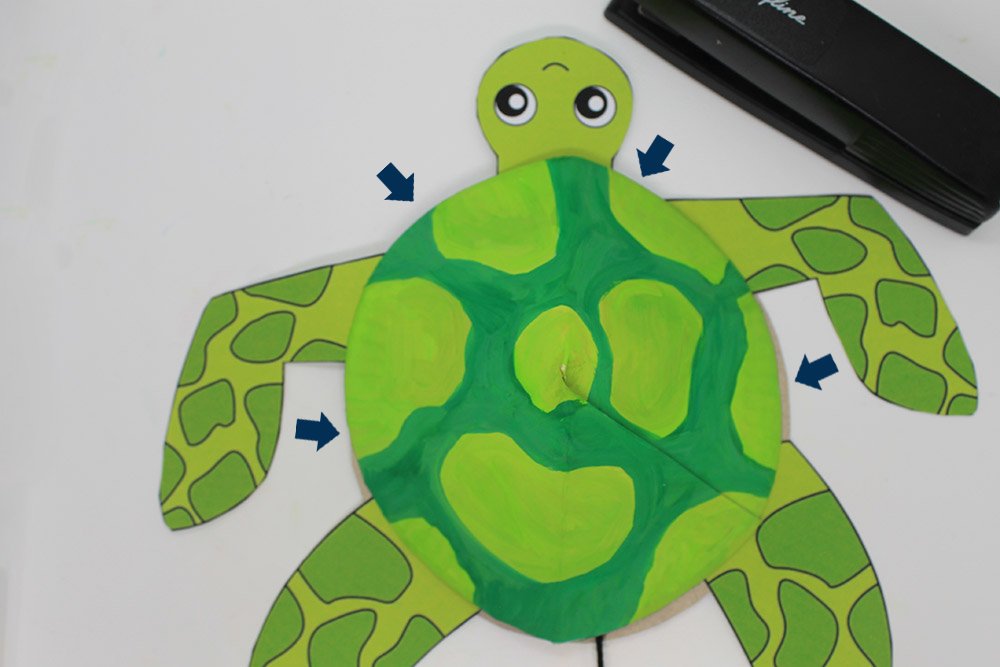 How to Make a Paper Plate Turtle - Step 47