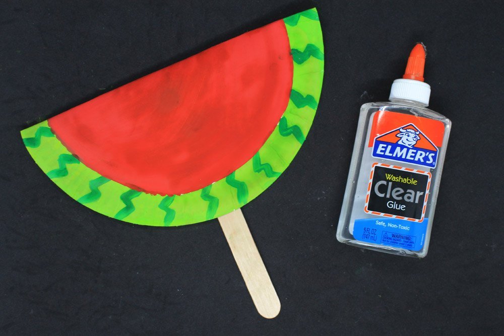 How to Make a Paper Plate Watermelon - Step 10