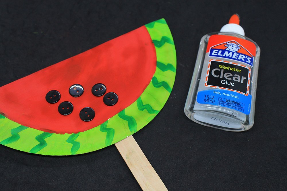 How to Make a Paper Plate Watermelon - Step 11