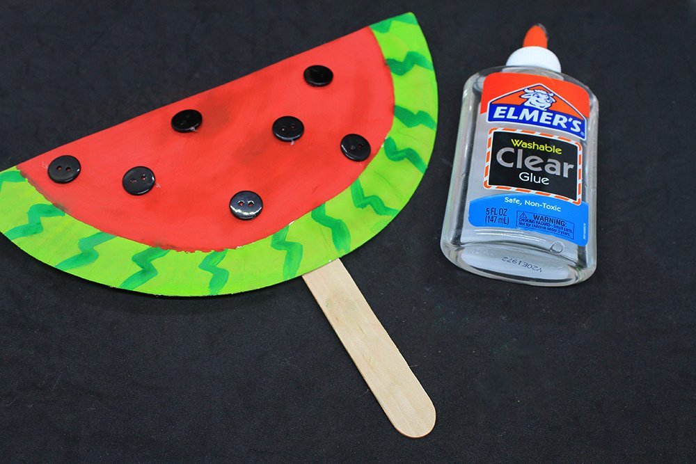 How to Make a Paper Plate Watermelon - Step 12