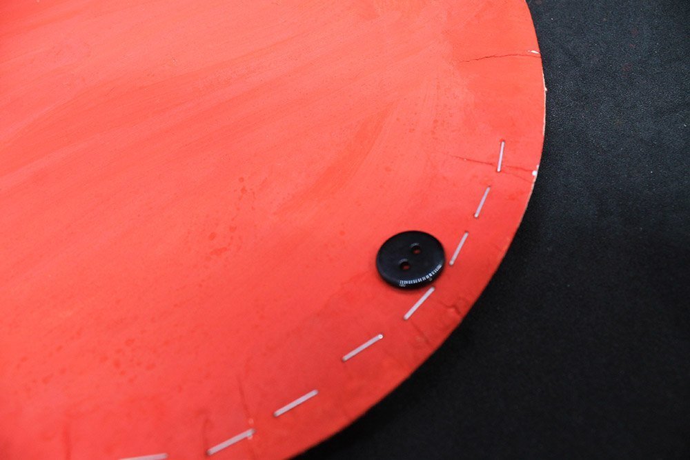 How to fold a Paper Plate Apple - Step 10