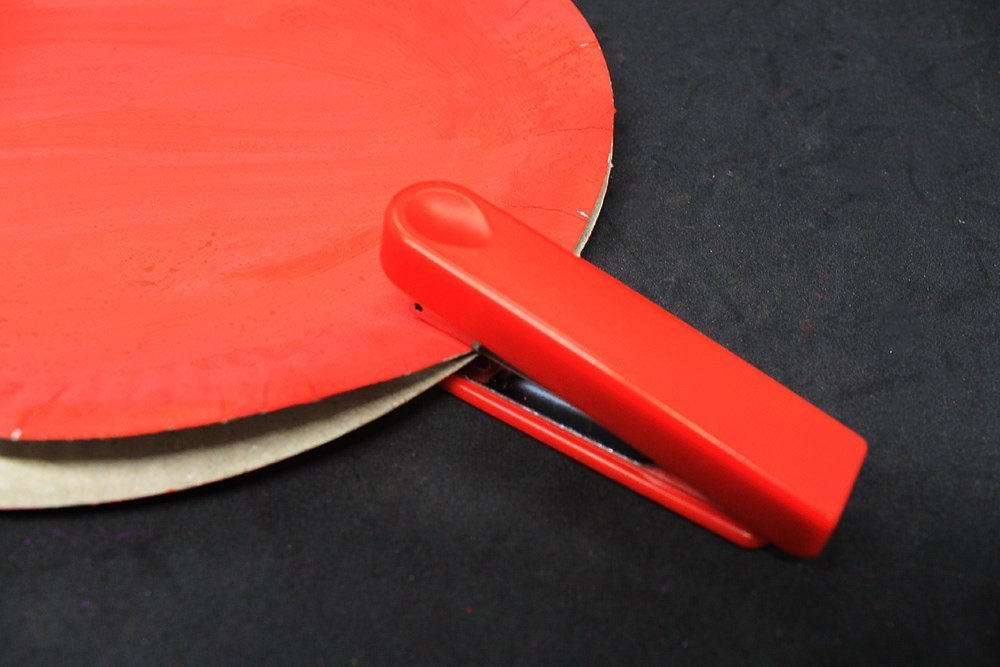 How to fold a Paper Plate Apple - Step 9