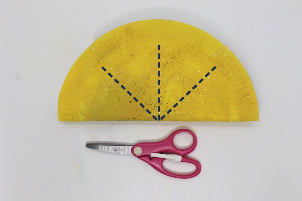 How To Make a Paper Plate Hat - Step 4