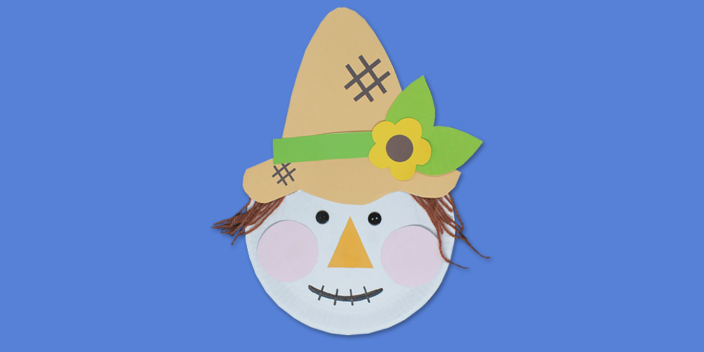 How To Make a Paper Plate Scarecrow - Featured Image