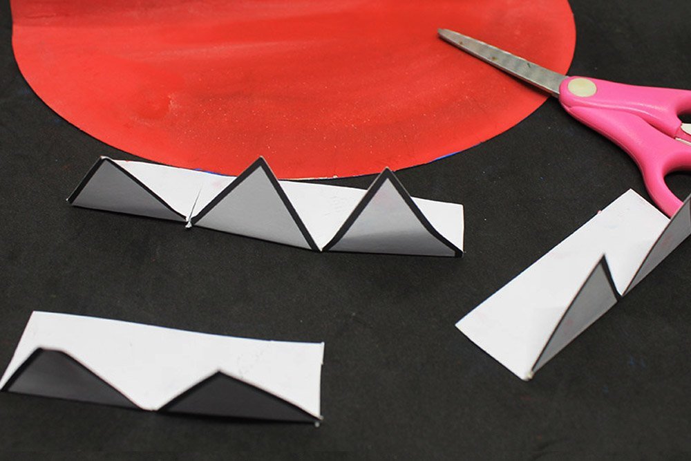 How To Make a Paper Plate Shark - Step 20