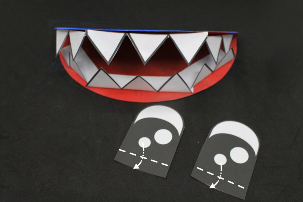 How To Make a Paper Plate Shark - Step 24
