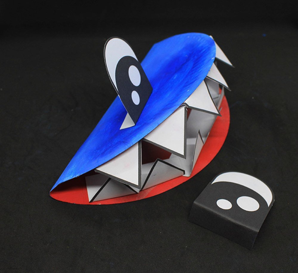 How To Make a Paper Plate Shark - Step 26