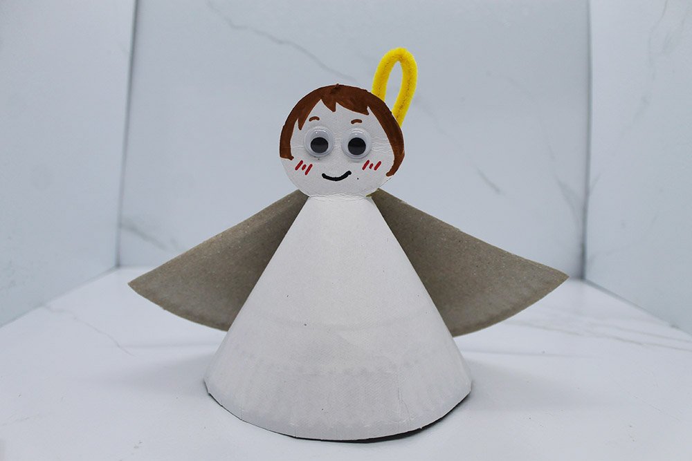 How to Make a Paper Plate Angel - Step 17