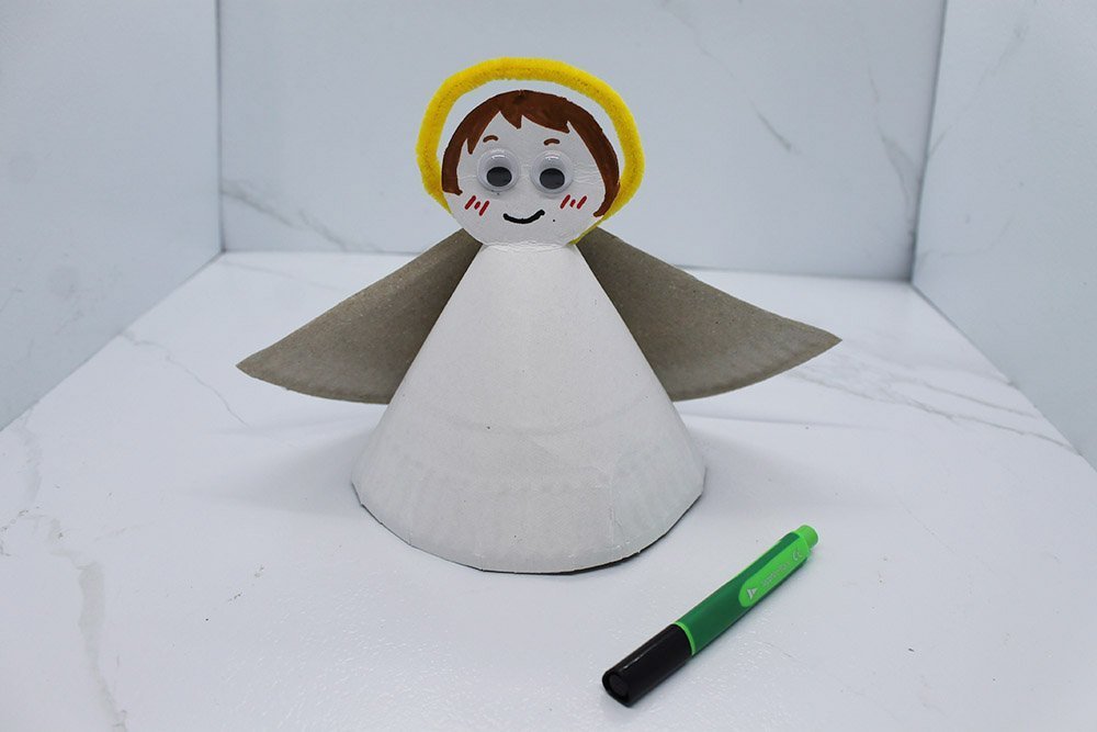 How to Make a Paper Plate Angel - Step 18