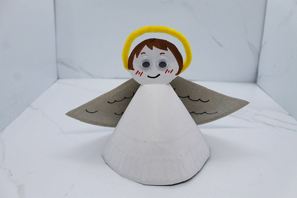 How to Make a Paper Plate Angel - Step 19
