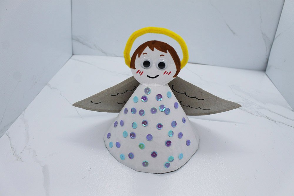 How to Make a Paper Plate Angel - Step Finish