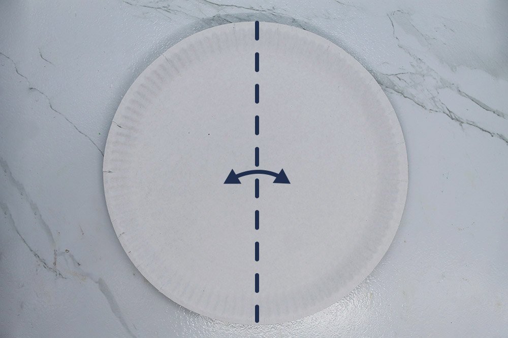 How to Make a Paper Plate Bat - Step 1