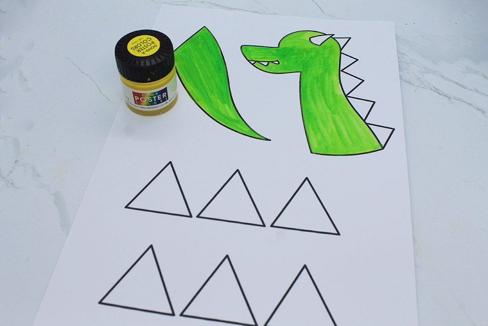 How to Make a Paper Plate Dragon - Step 2