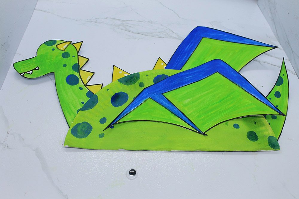 How to Make a Paper Plate Dragon - Step 21