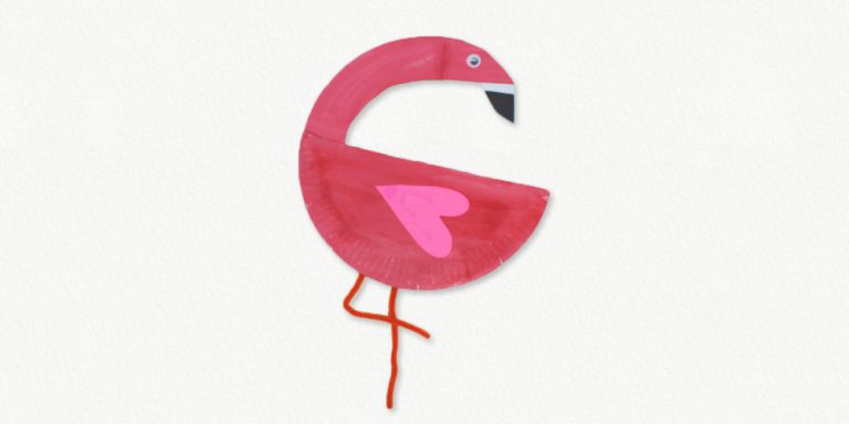 Create A Lovely Paper Plate Flamingo