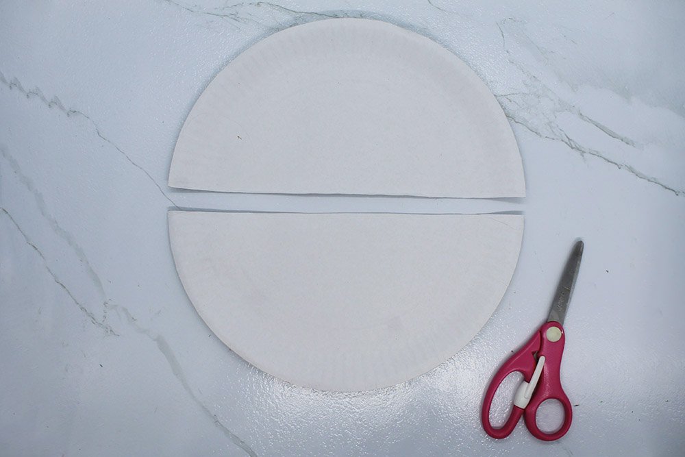 How to Make a Paper Plate Flamingo - Step 2