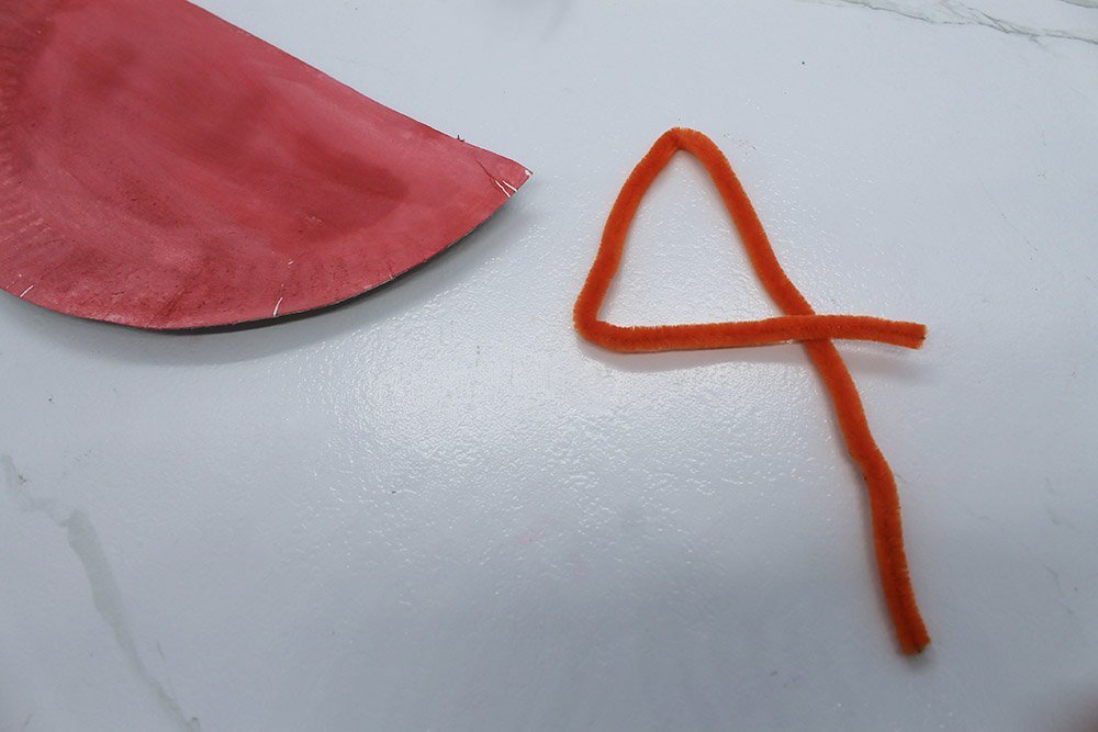 How to Make a Paper Plate Flamingo - Step 23