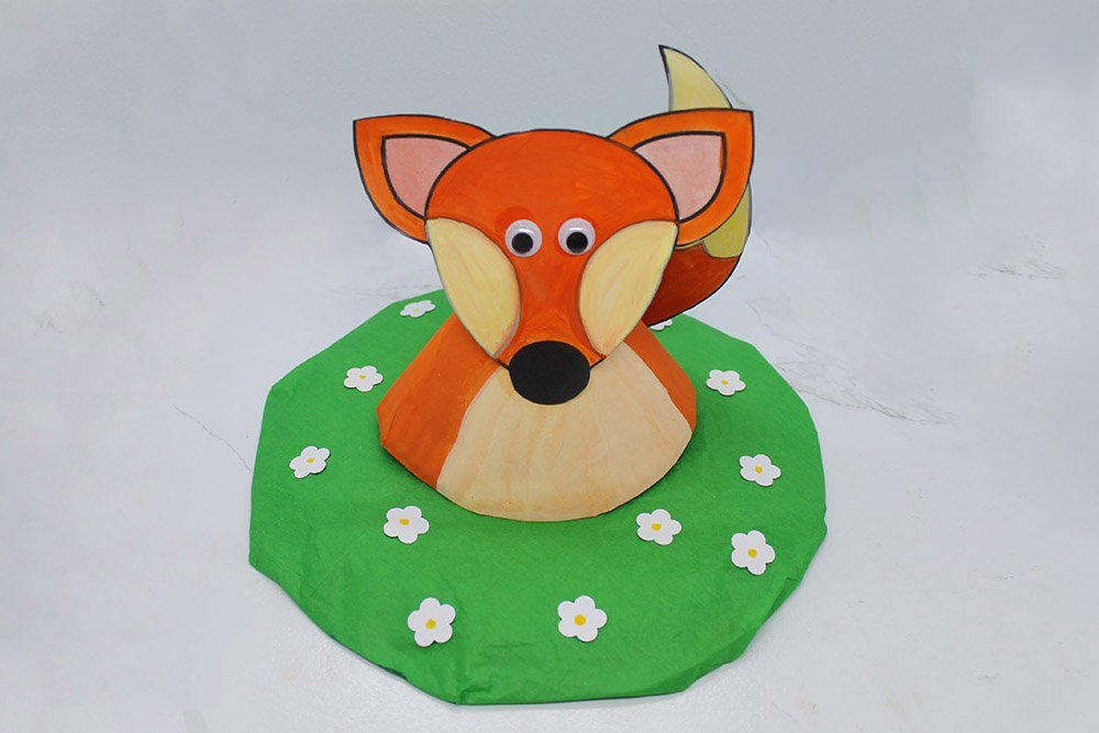 How to Make a Paper Plate Fox - Finish