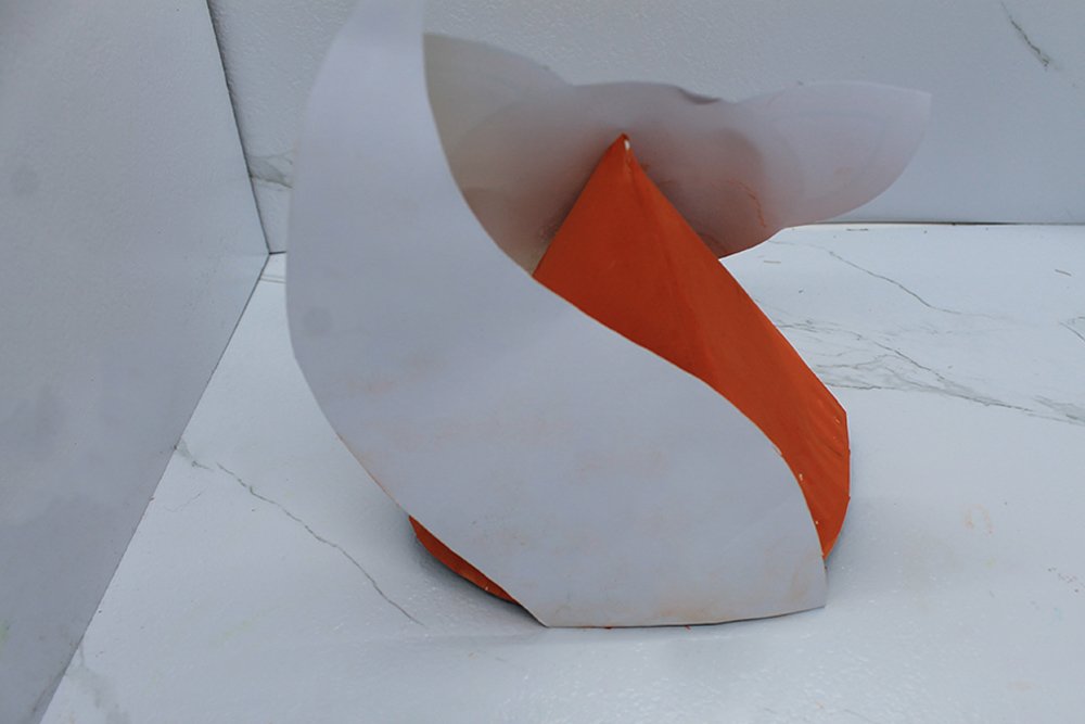 How to Make a Paper Plate Fox - Step 15a