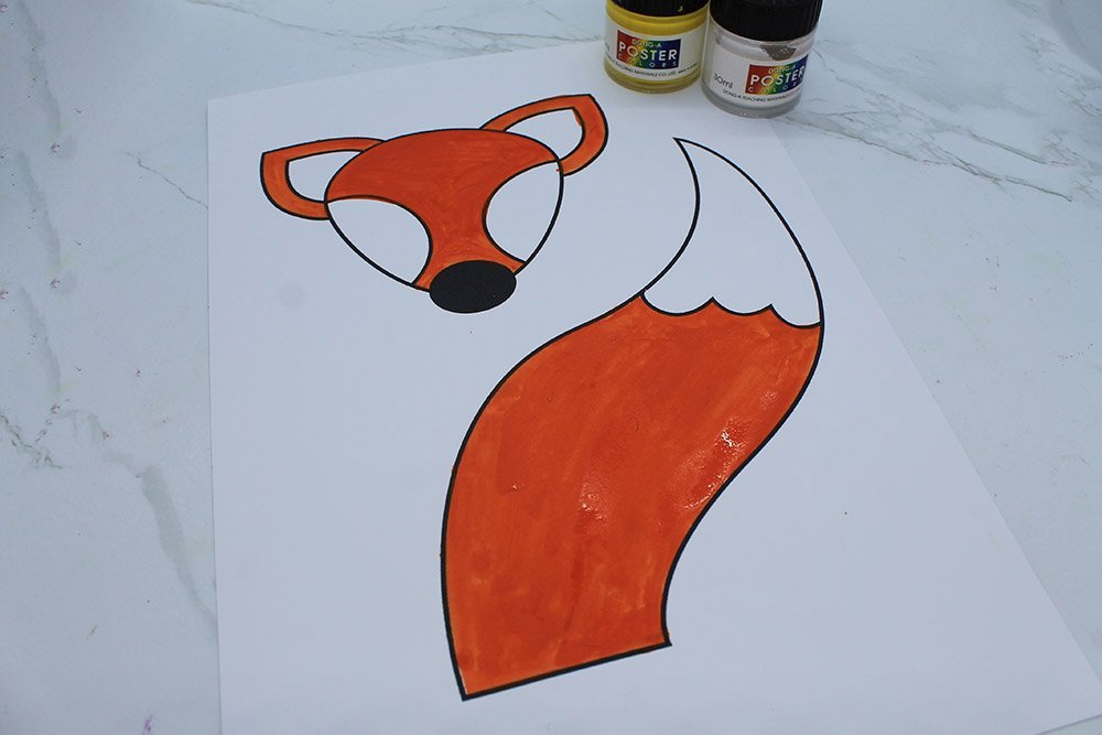How to Make a Paper Plate Fox - Step 2