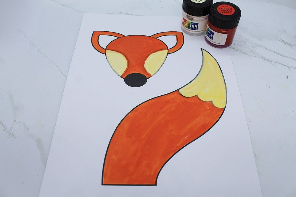 How to Make a Paper Plate Fox - Step 3