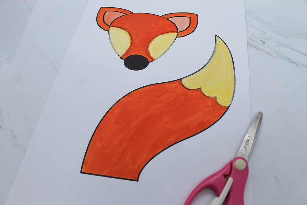 How to Make a Paper Plate Fox - Step 4