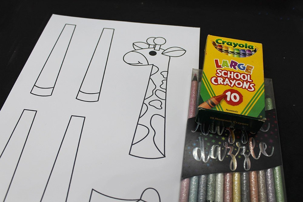 How to Make a Paper Plate Giraffe - Step 1