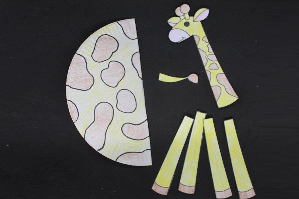 How to Make a Paper Plate Giraffe - Step 14