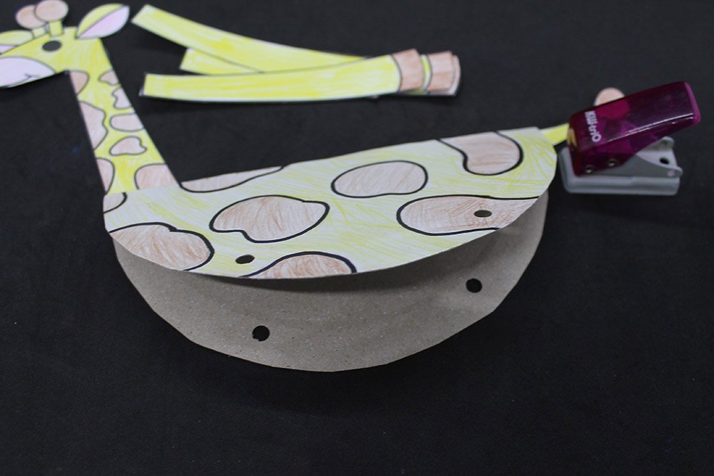 How to Make a Paper Plate Giraffe - Step 26
