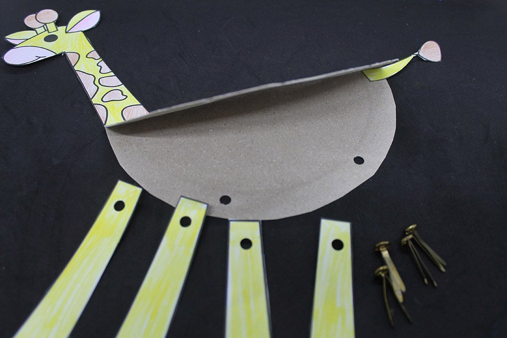 How to Make a Paper Plate Giraffe - Step 29