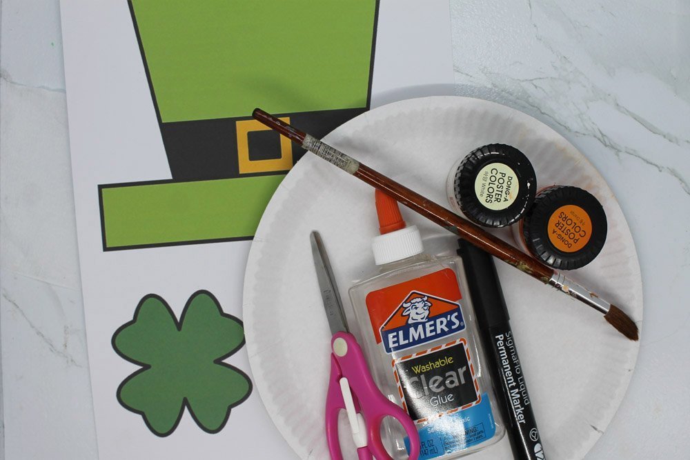How to Make a Paper Plate Leprechaun - Materials