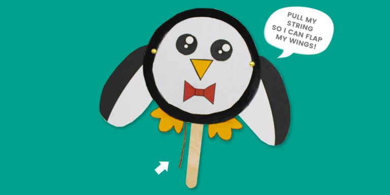 DIY Flapping Paper Plate Penguin Puppet DIY Flapping Paper Plate Penguin Puppet
