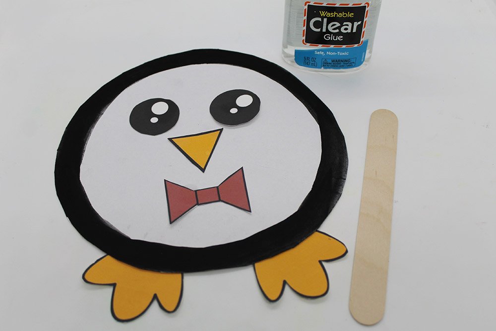How to Make a Paper Plate Penguin - Step 15
