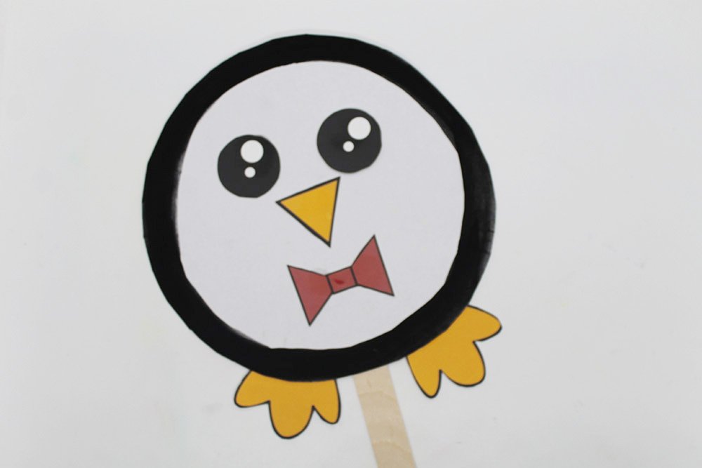 How to Make a Paper Plate Penguin - Step 16