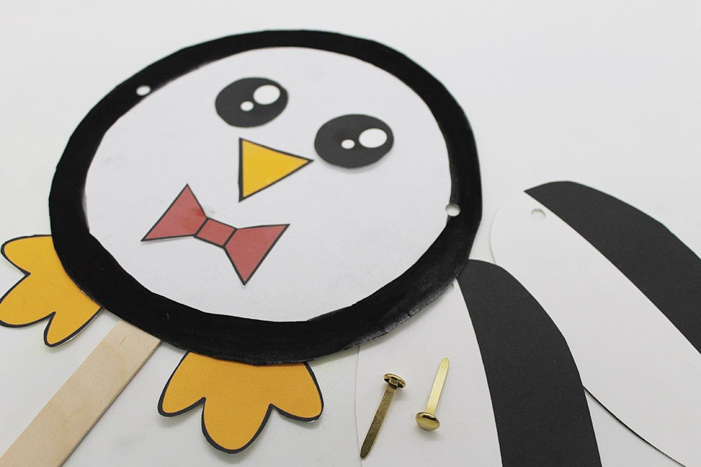 How to Make a Paper Plate Penguin - Step 21