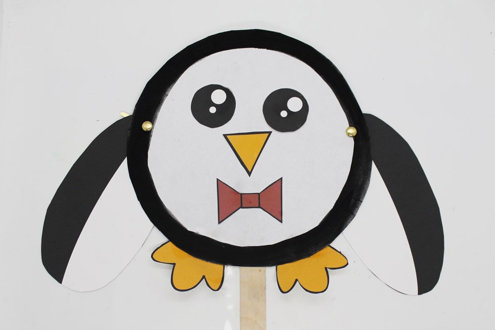 How to Make a Paper Plate Penguin - Step 26