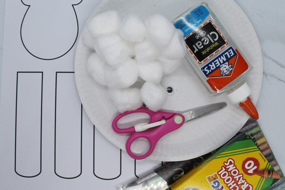 How to Make a Paper Plate Sheep - Materials