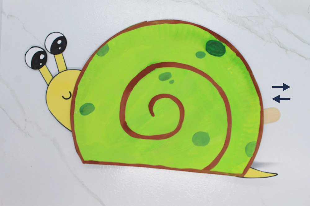 How to Make a Paper Plate Snail - Step 28