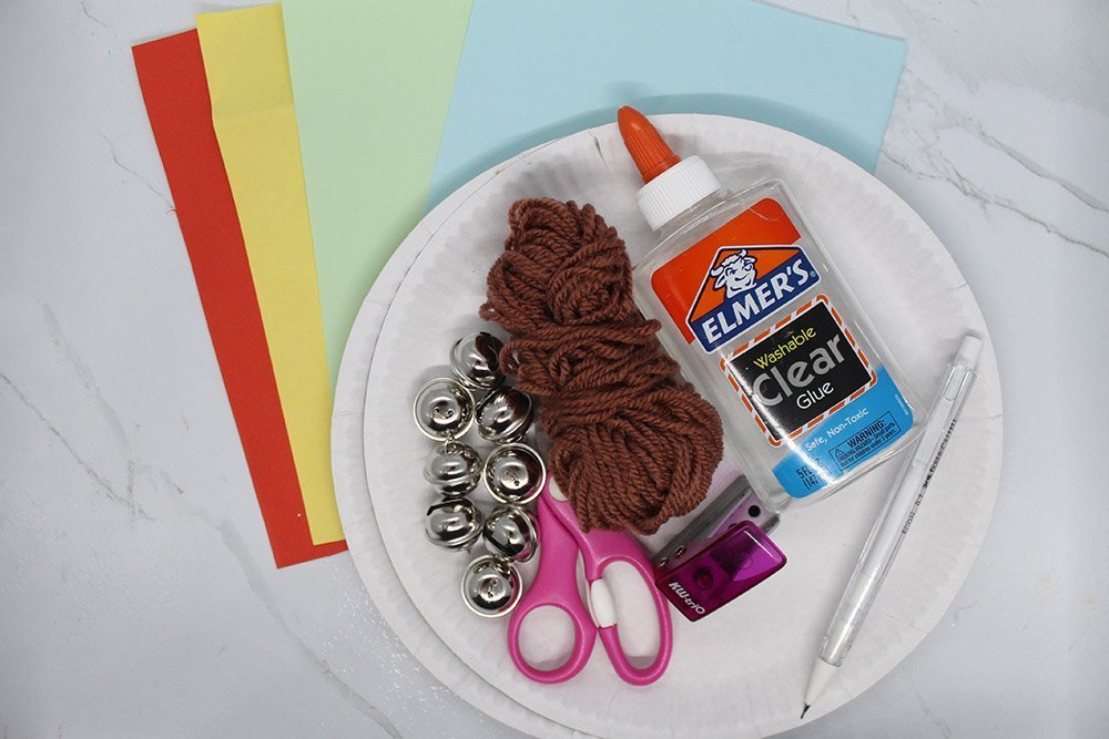 How to Make a Paper Plate Tambourine - Materials