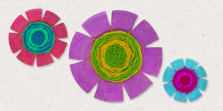 Learn How to Make a Flower Paper Plate Weave