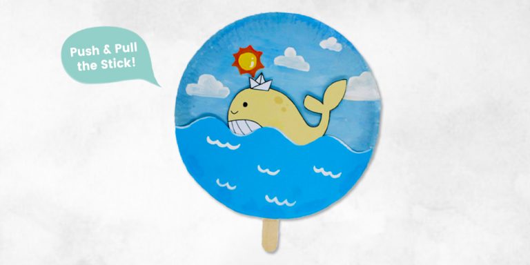 DIY Paper Plate Whale Puppet