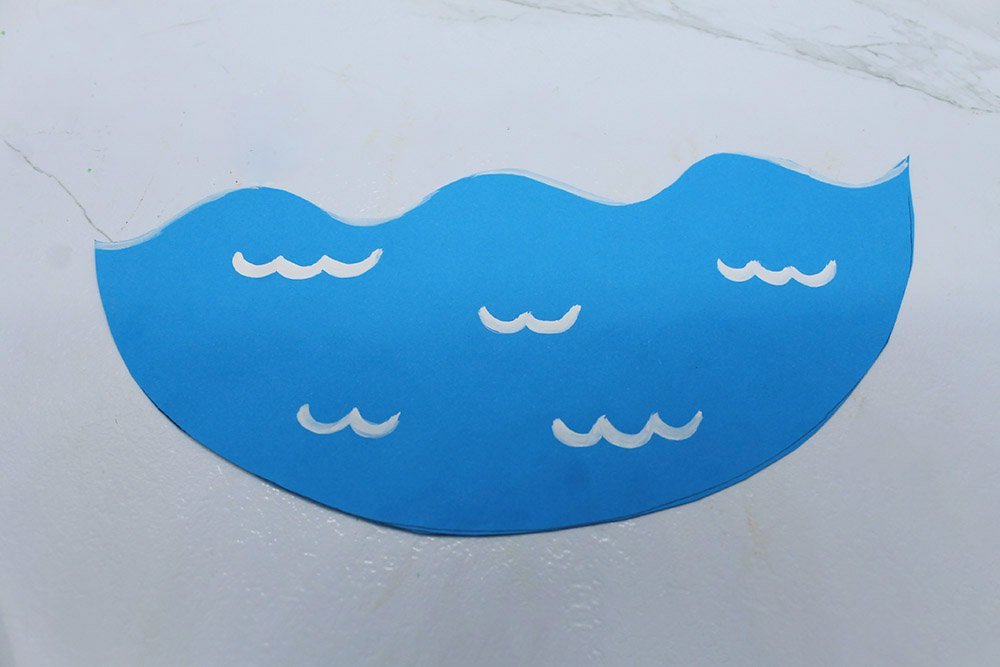 How to Make a Paper Plate Whale - Step 18