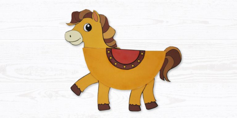 Create a Cut and Paste Paper Plate Horse | Crafts for Kids and Toddlers