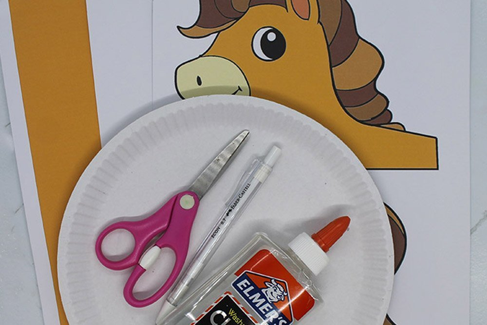 How To Make A Paper Plate Horse - Materials