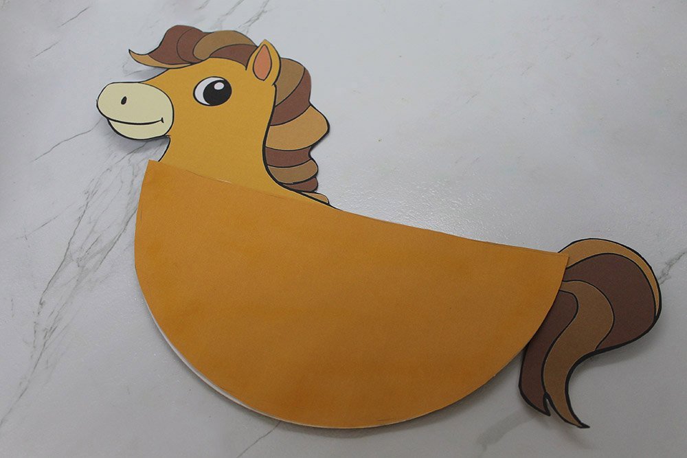 How To Make A Paper Plate Horse - Step 16