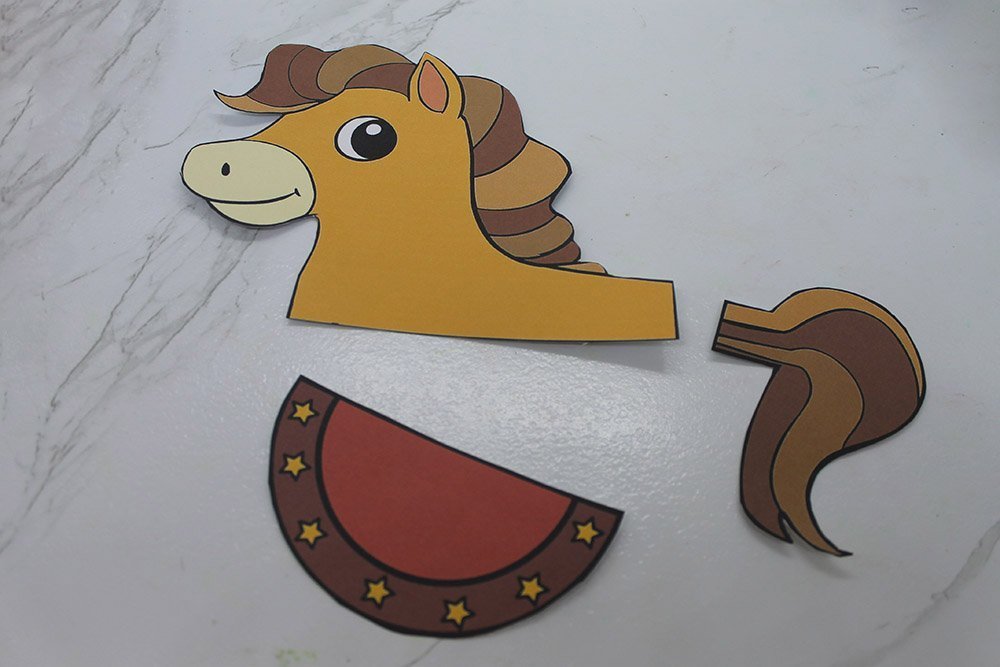 How To Make A Paper Plate Horse - Step 4
