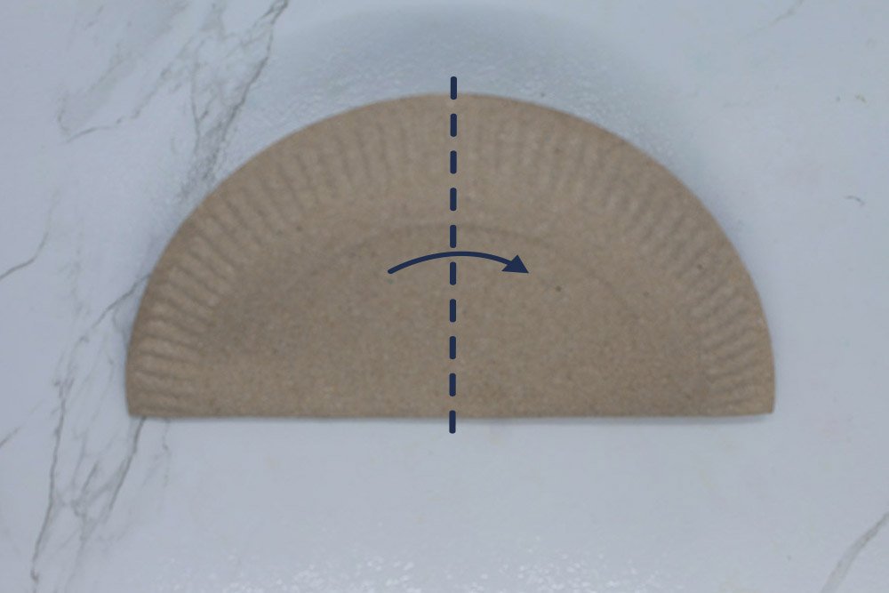 How To Make a Paper Plate Beach Ball - Step 2