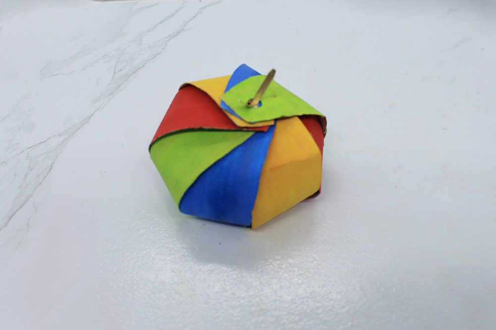 How To Make a Paper Plate Beach Ball - Step 21