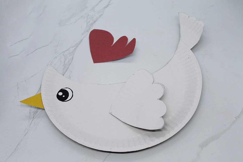 How To Make a Paper Plate Chicken - Step 15