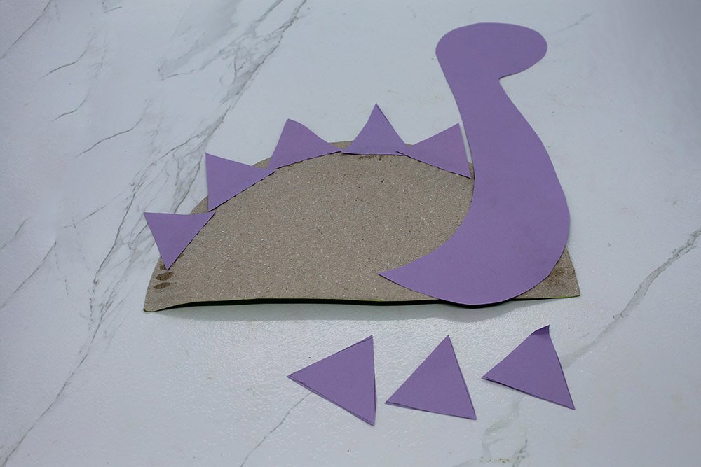 How To Make a Paper Plate Dinosaur - Step 17